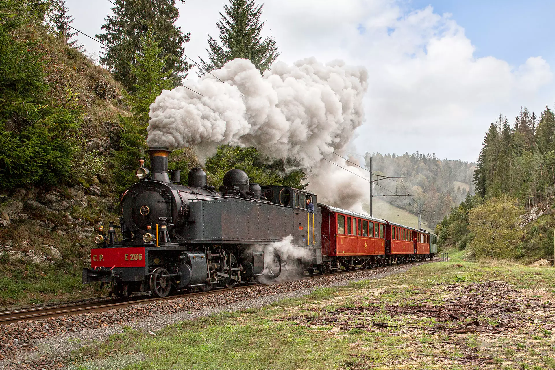 La Traction Train à vapeur Franches-Montagnes, Suisse